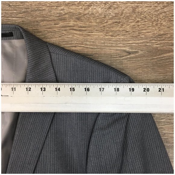 Combatant Mens Suit 2 Piece Set Size 42L Slim Jacket‎ Blazer Pants Wool 2 Button - Picture 10 of 16